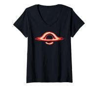 Femme Physics Black Hole Cool Wormhole Space Galaxie Hommes Femmes Enfants T-Shirt avec Col en V