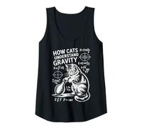 Femme Physique des Chats Comment Les Chats comprennent la gravité | Funny Cat Débardeur