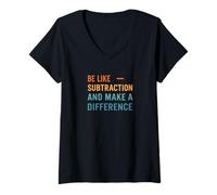 Femme Physique Mathématicien, Chimie, Sciences Mathématicien, Professeur de mathématiques T-Shirt avec Col en V