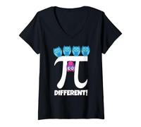 Femme Pi Different Chouette Mignonne Hibou Différent Maths Pi Day T-Shirt avec Col en V