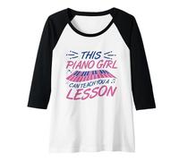 Femme Piano Girl Design de Piano pour Pianiste Manche Raglan