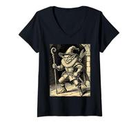 Femme Piccolus Le Rogue Qui Aime la pourriture T-Shirt avec Col en V