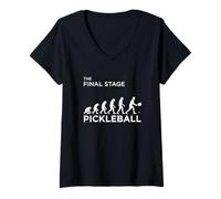 Femme Pickleball Evolution : la dernière étape T-Shirt avec Col en V