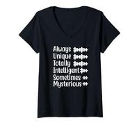 Femme Pièce de Puzzle Always Unique pour Sensibilisation à l'Autisme T-Shirt avec Col en V