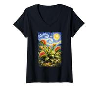 Femme Piège à Mouches Venus T-Shirt avec Col en V
