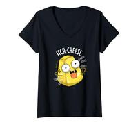 Femme Piège au Fromage Amusant démangeaisons T-Shirt avec Col en V