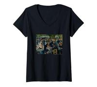 Femme Pierre-Auguste Renoir Dance at Le Moulin de la Galette T-Shirt avec Col en V