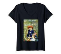 Femme Pierre-Auguste Renoir Two Sisters (on The Terrace) T-Shirt avec Col en V