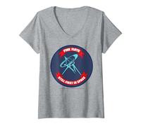 Femme Pink Floyd est Toujours Le Premier dans Space Retro Space T-Shirt avec Col en V