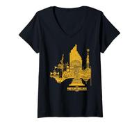 Femme Pink Floyd Relics Une Collection Bizarre de Curios d'antiquités T-Shirt avec Col en V