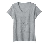 Femme Pink Floyd The Division Bell Grille de Dessin T-Shirt avec Col en V