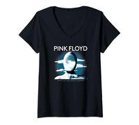 Femme Pink Floyd WYWH50 Shine on You Crazy Diamond Cloud Face T-Shirt avec Col en V
