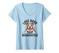 Femme Pitbull Pittie Pit Bull Love - Chien toujours mal compris T-Shirt avec Col en V
