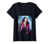 Femme PJ Harvey NYC Academy Live 1995 par David Corio T-Shirt avec Col en V