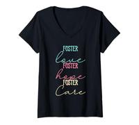 Femme Placement en Famille d'accueil Hope Love Parent Adoption Matching Family T-Shirt avec Col en V