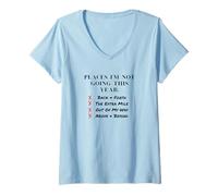 Femme Places I'm Not Going This Year Boundaries Self Care Design T-Shirt avec Col en V