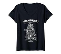 Femme Plan Directeur des dysfonctionnements exécutifs de Doom Pile Architect T-Shirt avec Col en V