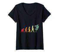 Femme Planche de Snowboard Evolution T-Shirt avec Col en V