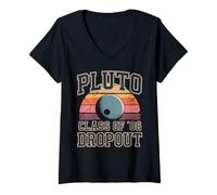 Femme Planet Pluto Class of '06 Dropout 20e Anniversaire 2026 T-Shirt avec Col en V
