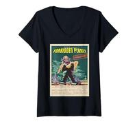 Femme Planète Interdite T-Shirt avec Col en V