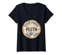 Femme Planète naine Originale Pluton T-Shirt avec Col en V