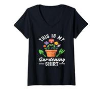 Femme Plant Lover Monstera Succulent, C'est Mon Jardinage T-Shirt avec Col en V