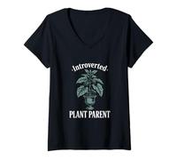 Femme Plante introvertie Parent Antique Goth T-Shirt avec Col en V