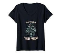 Femme Plante introvertie Parent Antique Goth T-Shirt avec Col en V