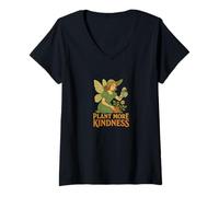 Femme Plantez Plus de gentillesse jardiniers Soyez gentils T-Shirt avec Col en V
