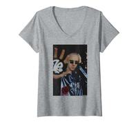 Femme Plastikman F.U.S.E. Detroit Techno par Andy Willsher T-Shirt avec Col en V