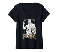 Femme Platon T-Shirt avec Col en V