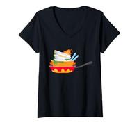 Femme Plats thérapeutiques drôles lavant Le Maroc Citations Restaurant T-Shirt avec Col en V