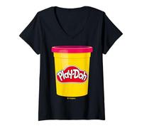 Femme PlayDoh Pink Can T-Shirt avec Col en V