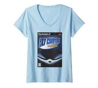 Femme PlayStation 2 Sly Cooper Cover Art Video Game T-Shirt avec Col en V