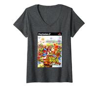 Femme PlayStation Jak and Daxter Japanese Video Game Art T-Shirt avec Col en V