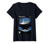 Femme PlayStation Sly Cooper and The Thievius Raccoonus PS2 Cover T-Shirt avec Col en V