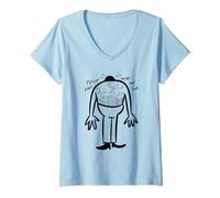 Femme Please Don't Make Me Look - Funny Fear of Heights T-Shirt avec Col en V