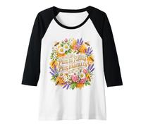 Femme Plus de Fleurs Plus d'abeilles biodiversité Nature Manche Raglan