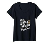 Femme Plus en uniforme encore une légende pour la journée des anciens combattants T-Shirt avec Col en V