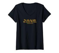 Femme Plus Le Violon est Vieux, Plus l'air est Doux (Vieux Proverbe Irlandais) T-Shirt avec Col en V