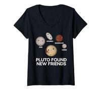 Femme Pluto Found New Friends Space Galaxie Astronomie Hommes Femmes Enfant T-Shirt avec Col en V