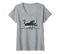 Femme Plymouth State University PSU Panthers Athletics T-Shirt avec Col en V