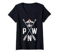 Femme PNW Pacific Northwest Pride, Oregon, Washington, Montana T-Shirt avec Col en V