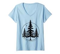 Femme PNW Pacific Northwest Pride, Oregon, Washington, Montana T-Shirt avec Col en V