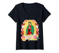 Femme poderosa Virgen bendita Madre de nuestro Creador inmaculada T-Shirt avec Col en V