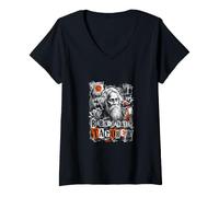 Femme Poète Bengali Rabindranath Tagore Littérature T-Shirt avec Col en V