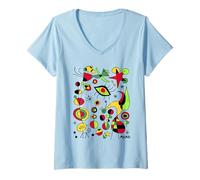 Femme Poisson coloré (Peces de Colores) par Miro T-Shirt avec Col en V