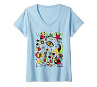 Femme Poisson coloré (Peces de couleurs) par Miro T-Shirt avec Col en V