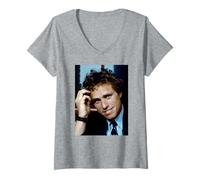 Femme Politicien démocrate Joe Kennedy 1985 par Michael Grecco T-Shirt avec Col en V