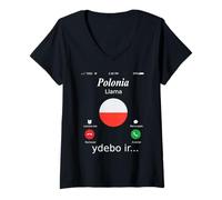 Femme Polonia Llama Ydebo IR…T-Shirt Pologne T-Shirt avec Col en V